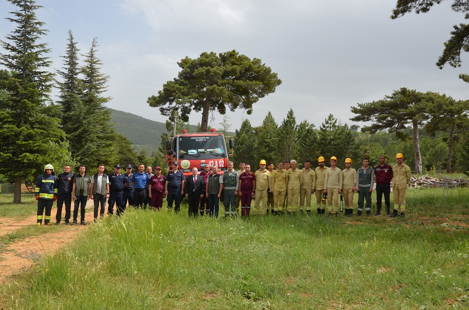 Ilgın da Orman Yangını Söndürme Tatbikatı  Gerçekleştirildi