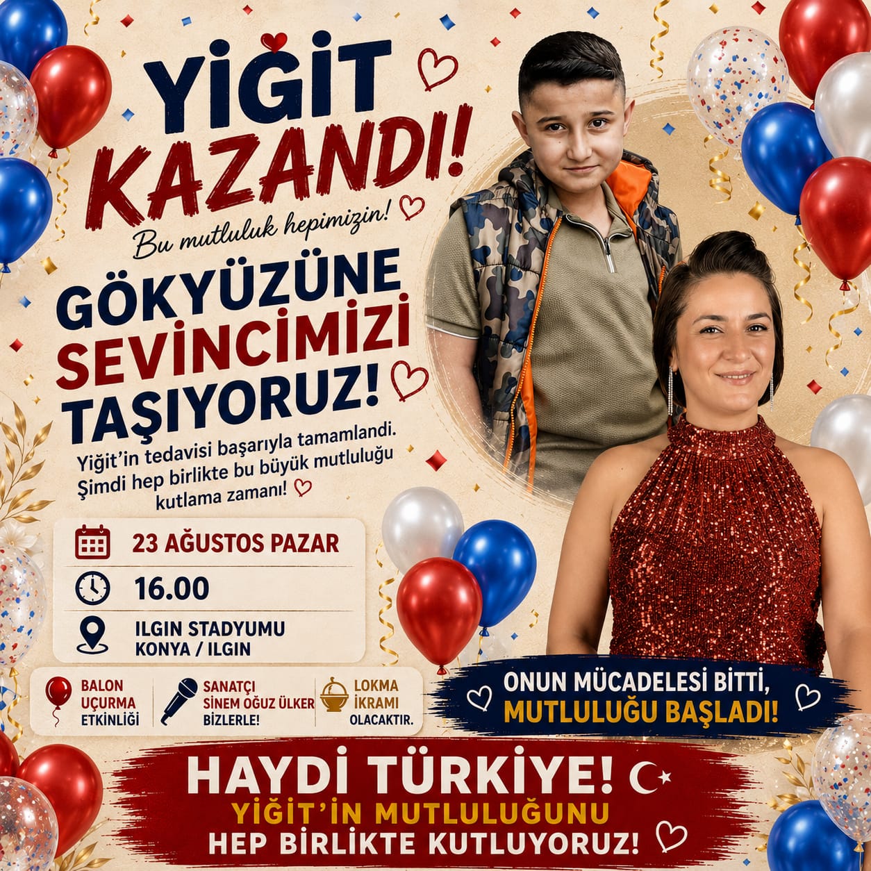Yiğit Kazandı, Ilgın’da Mutluluk Meydanlara Taşıyor! 🎈